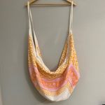 CAPRI Sling Tote eco friendly boho orange/pink/beige 100% cotton beach bag Orange Photo 1