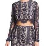Stylestalker  Vivid Long Sleeve Crop Lace Top Sapphire Photo 0