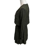 Rails  Jasmine Olive Speckled Mini Dress Split Neck Women’s Size Small Smocked Photo 5