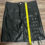 Karl Lagerfeld NWOT  Paris Faux Leather Lace Up Mini Skirt Black Size 4 Photo 11