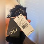 Adrianna Papell  Scalloped Lace Square Neck 3/4 Sleeve Back Navy Dress Photo 6