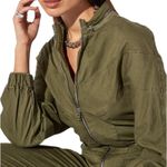 RTA Halima Utility Front Zip One Piece Jumpsuit Tomboy Green Size S Photo 2
