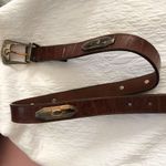 Brighton Vintage cowboy belt . Croc embossed Leather & silver M. Photo 3