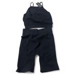 Ribbed Crop Top and Bike‎ Shorts Set Black Size L Photo 4
