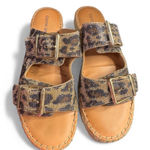 Gianni Bini  Animal Print Rhinestone Platform Sandals Sz 9.5 Photo 0