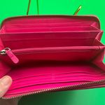 Coach A Pink  Madison Gathered Leather Accordion Zip Around Wallet Photo 4