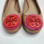 Tory Burch Miller Fringe Ballet Flats Tan Pink Orange Size 7.5 Photo 4