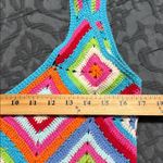 Show Me Your Mumu  women’s size medium Libra multi square crochet coverup dress Photo 5