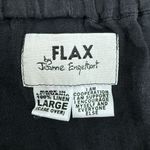 Flax  by Jeanne Engelhart Black Linen Maxi Skirt, Size Large Photo 3