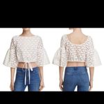 Milly  “Lydia” Floral Embroidered Lace Crop Top Photo 1