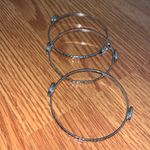 Stamped rhinestone bangle set Photo 1