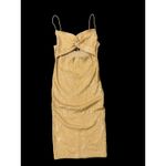 Retrofête Sariah Sequin Midi Dress Nude Size Medium NWT Gold Photo 4