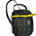 RARE Brahmin Western Grunge Gold Tone Studs Crossbody Croc Shoulder Bag Purse Black Photo 6