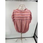 Kut From The Kloth Rebel Short Sleeve Top Stripes Size Medium V-Neck Collar Photo 10