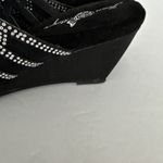 Joan Boyce Heels Rhinestone Glitter Heel Slide Neutral Party‎ Casual Size 8 Wide Black Photo 2