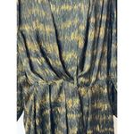 Isabel Marant ‎ Black And Gold Long Sleeve Pleated Draped Mini Dress Size M Photo 6