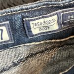 Miss Me  buckle blue beaded embroidered vintage 90s 2000s Y2K bootcut jeans 28x33 Photo 11