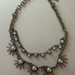 Banana Republic Silver Diamond and Pearl Necklace Photo 0