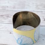 Vintage Two's Company Cuff Bracelet Sand Dollar Blue Yellow Photo 3