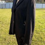 Akris Punto Black Stripe Wool Blazer Suit Jacket Photo 5