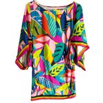 Trina Turk Rainforest Tropical Palm Print Swim Tunic Dress Beach Coverup Size M Photo 1