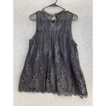Taylor & Sage  Blouse Shift Lace Overlay Lined Black Size Small Sleeveless Photo 1