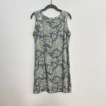 Van Heusen Vintage Palm Tree Seafoam Sleeveless Cream Sheath Dress Women's 8 Photo 5