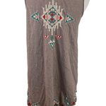Johnny Was  Grey Embroidered Southwestern Scoop Neck Sleeveless Tunic Size Small Photo 6