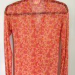 Lovers + Friends  Floral Mesh Shirt Dress Sheer Ruched Festival Mini M Revolve Photo 4