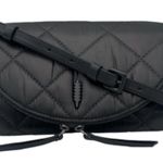 THACKER Black Quilted NIKKI Nylon Crossbody Clutch Wallet Photo 0