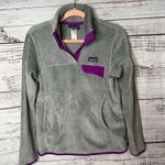 Patagonia  Women's Re-Tool Snap-T Pullover Grey & Purple Small Photo 1