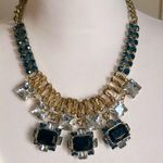 Ann Taylor  Chunky Bold Statement Faceted Rhinestone and Gold Tone Link Necklace Photo 0