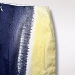 T Tahari  Yellow Blue Mini Skirt Cotton Blend Size 14 Photo 5