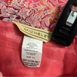 Michele Skirt Womens Sz 10 Damask Red Print Vintage 80s 90s Business Office EUC Pink Photo 5