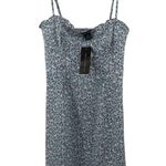 French Connection  Dress Size 4 Blue Floral Print Stillwater Mini NWT Coquette Photo 2