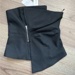 ZARA NWT  BLACK Corset Top with Asymmetrical Zipper 
Detailings Size S Photo 3