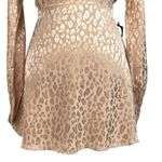 Privacy Please  Revolve Ella Satin Blush Cheetah Open Back Cocktail Dress XS New Photo 3