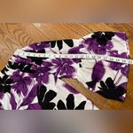 Ashley Stewart  Violet and Black Floral Blouse Photo 1