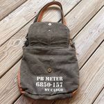 Myra Bag Cargo 157 Women's Cowhide And Cotton Messenger Bag Gray Photo 5