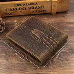 Dragon Skin Brown Wallet - RFID Blocking, Credit Card ID, Bifold, GOT Gift Photo 1