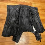 ZARA Leather Moto Jacket Vintage Y2k Asymmetric Rockstar Rave Punk Photo 6