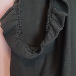 Nation Ltd  100% PIMA COTTON RUFFLE TRIM BLACK TANK TOP XL Photo 4