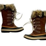 Sorel Joan Of Arctic Faux Fur Trimmed Leather Lace Up Boots Photo 0