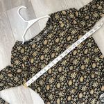 Natural Life  Shirt cotton floral crop long sleeve womens Black Yellow small boho Photo 2