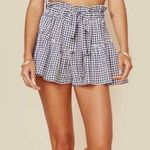 Planet Blue Gingham Blue Life Cherie Shorts Black and White Photo 0