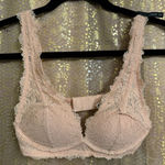 Aerie  Real Good Peach Padded Lace Bralette Bra Top 30A NWT Photo 0