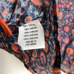 Blink London Floral Blouse Womens XXS Tie Neck Multicolor Balloon Sleeve Sheer Photo 10