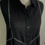 Honey Belle Black Sleeveless Hi/Lo Flowy Top Small Photo 1