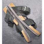 White Mountain Footbeds Hazy Black Boho Outdoor Leather Cork Sandals Sz 7 Photo 10