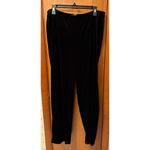 Notations  Black Velvet Pants Set with Cream Cuffs and Collar Photo 6